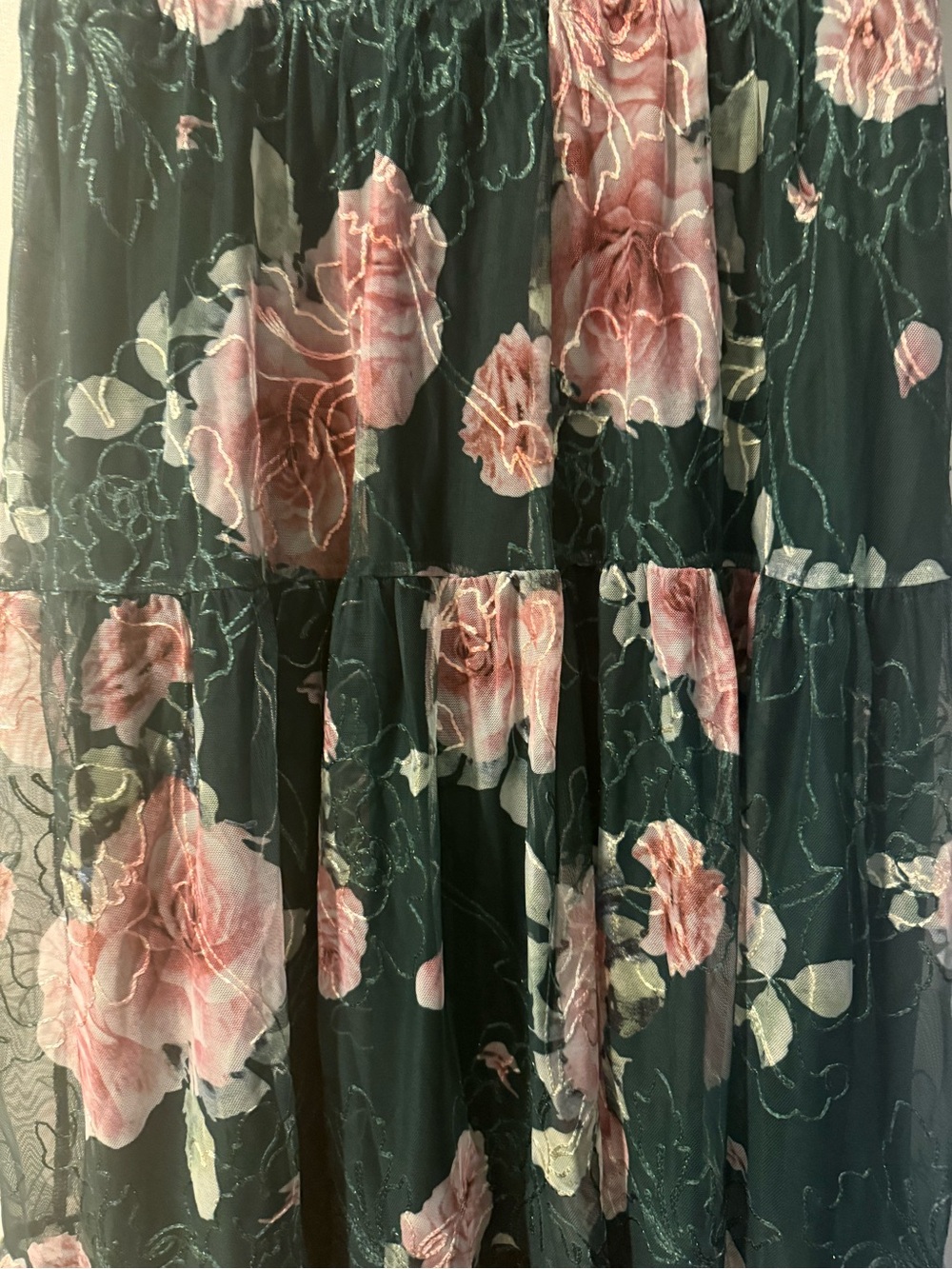 Baltic Born Annabeth Midi Dress – Dark Green + Pink Floral – Size Large NWT - Picture 5 of 11